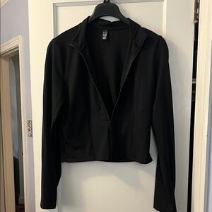 Victoria’s Secret lightweight, black jacket.